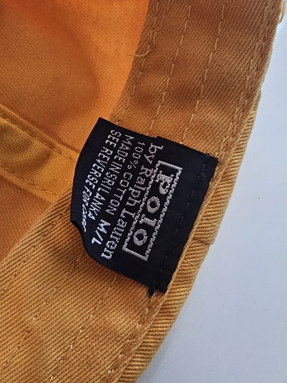 Ralph Lauren Gold Polo Baseball Cap with Navy Pony